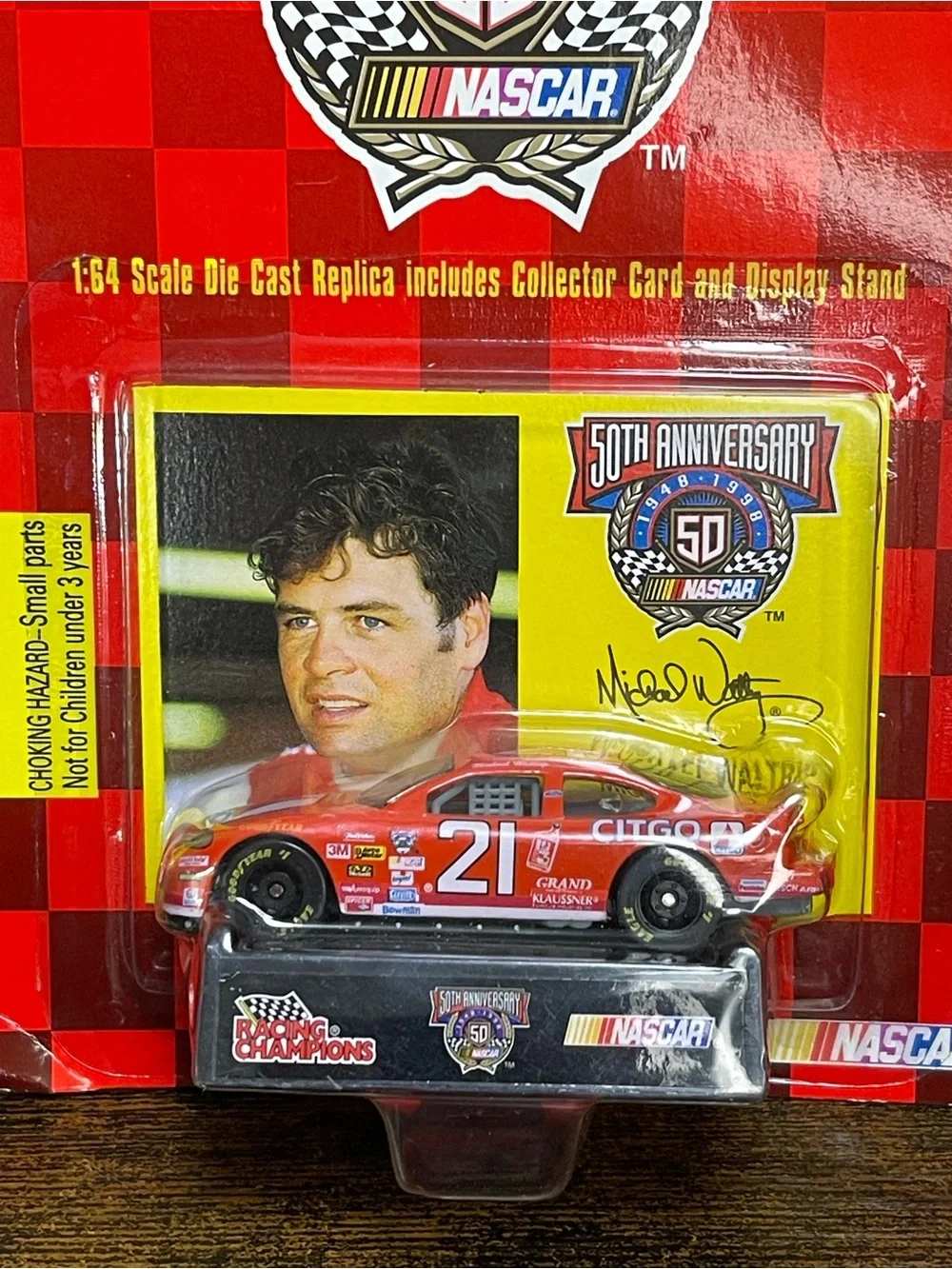 Racing Champions NASCAR #21 Red Die-Cast Collectible Car - 50th Anniversary